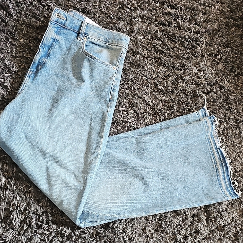 LOFT Light Blue Relaxed Flare Jeans NWT